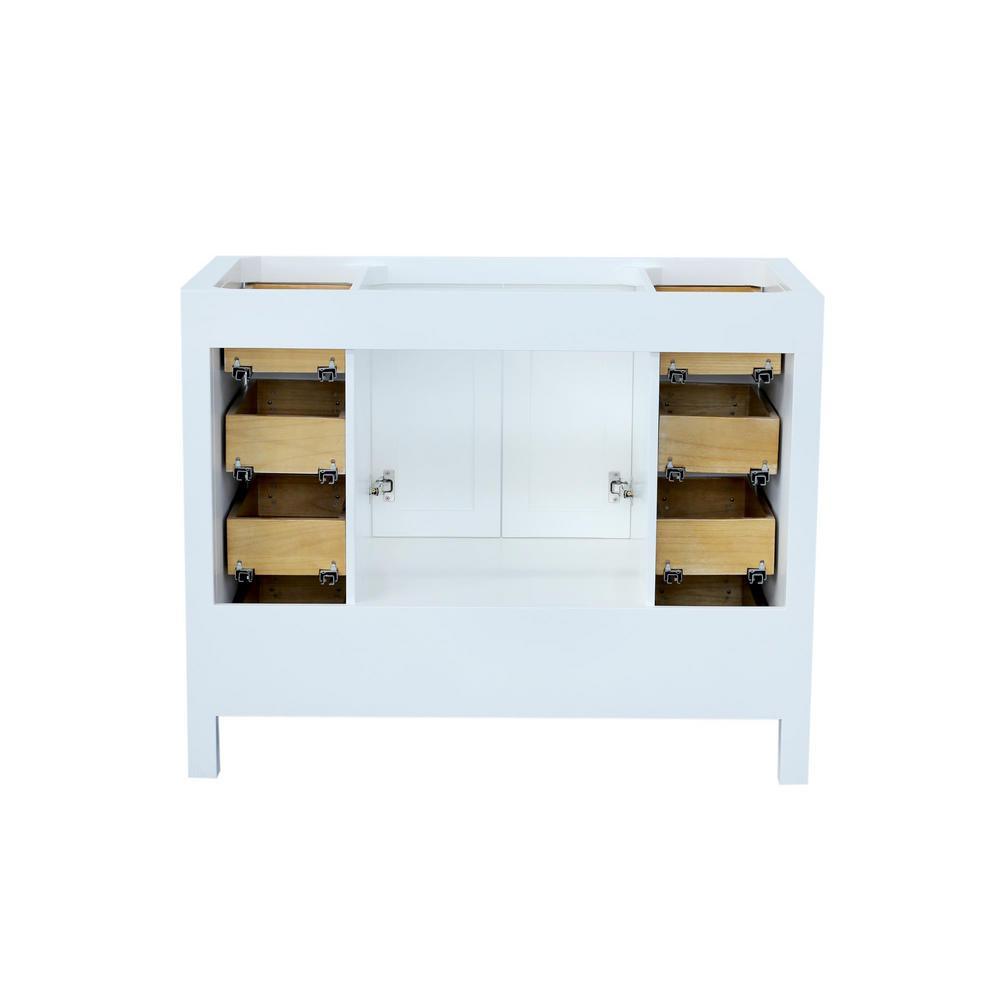 Cambridge 42 in. W Vanity Cabinet Only in White - Super Arbor