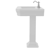 Barclay Products Corbin Pedestal Sink Combo in White with 4 in. Centerset Faucet Holes