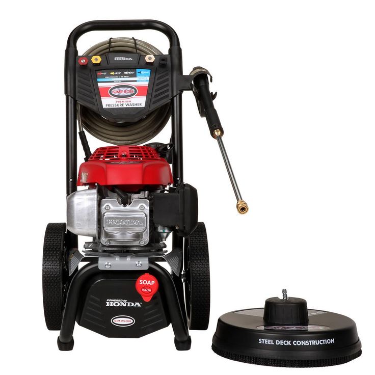 Simpson MegaShot MS60805-S 3000 PSI at 2.4 GPM HONDA GCV160 Cold Water Pressure Washer with Surface Scrubber