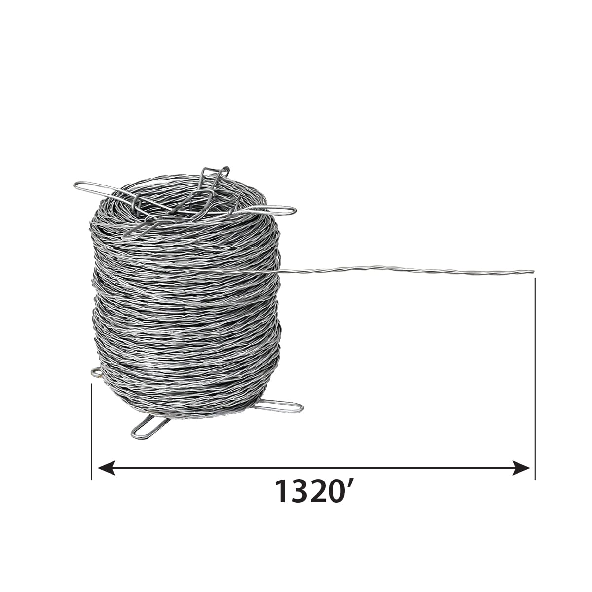 IRONRIDGE 1320-Feet Galvanized Steel Barbless Wire Rolled Fencing