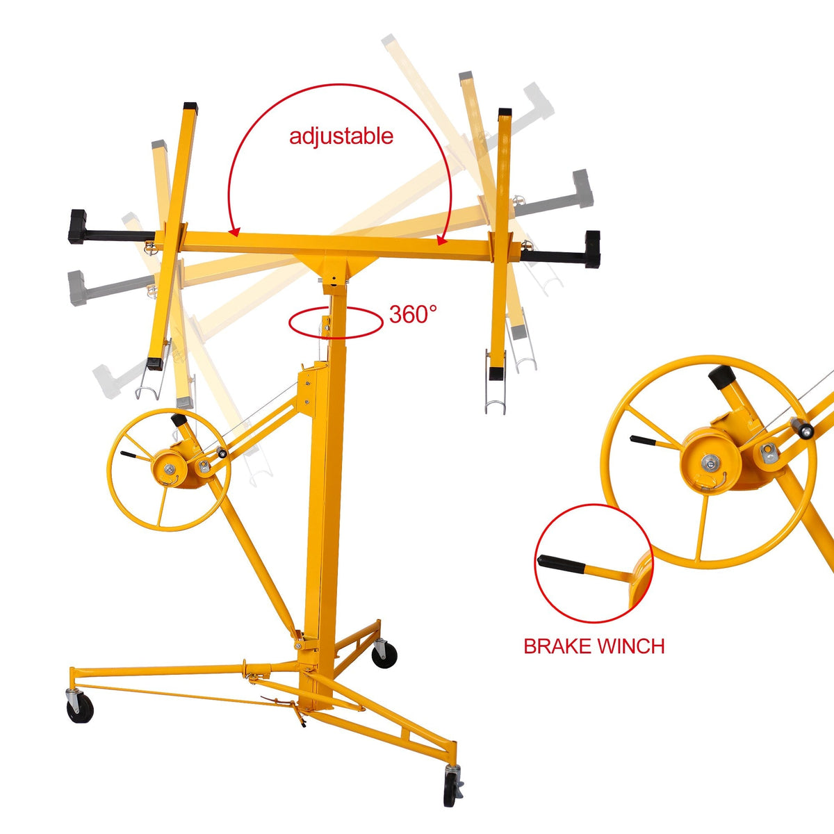 Kahomvis Drywall Lift Panel 115-in L x 54-in W Steel Drywall Lift