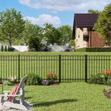 Freedom New Haven H 6-ft W Aluminum Spaced Picket Flat-top Decorative Fence Panel