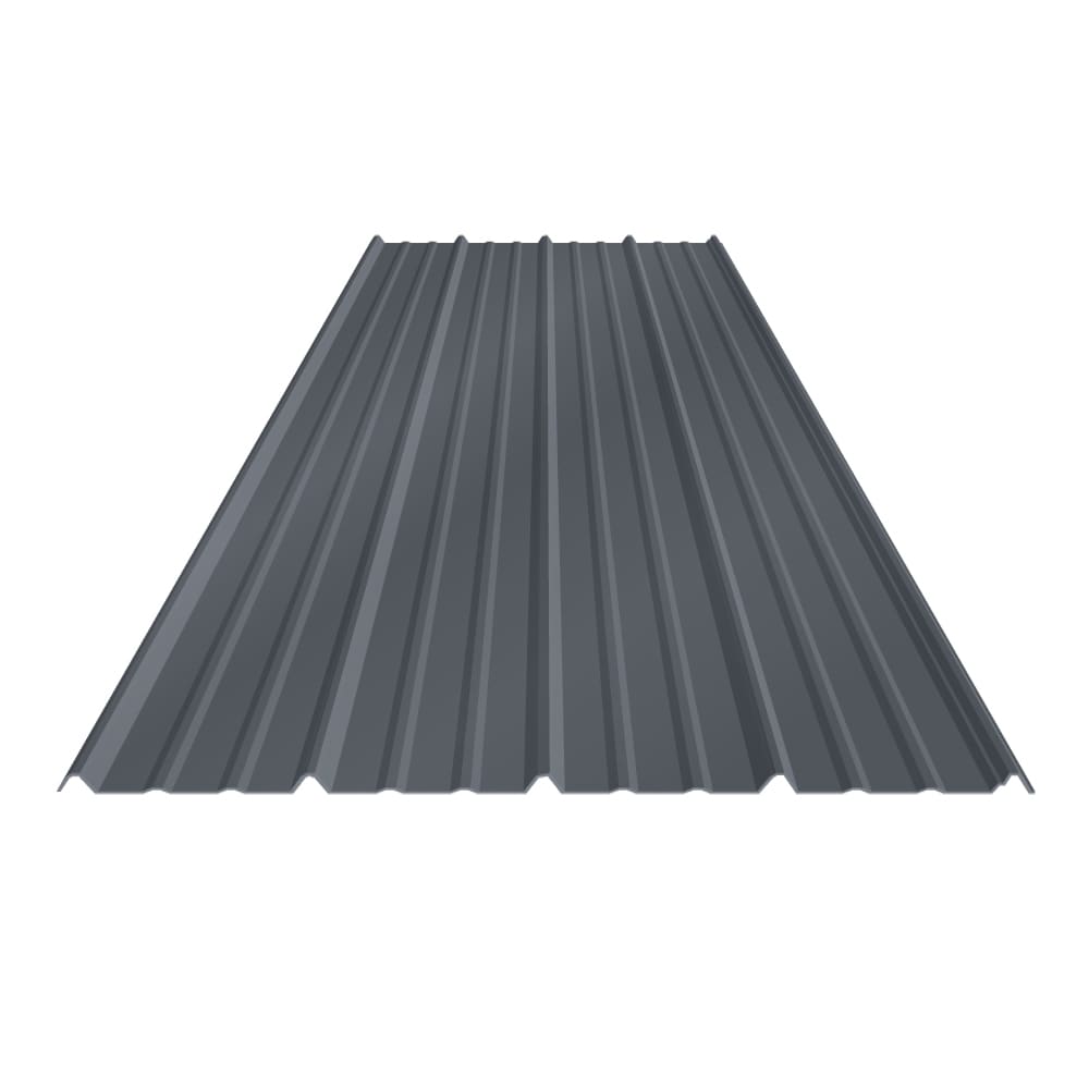Metal Sales 3-ft x 12-ft Ribbed Charcoal 29-Gauge Steel Roof Panel