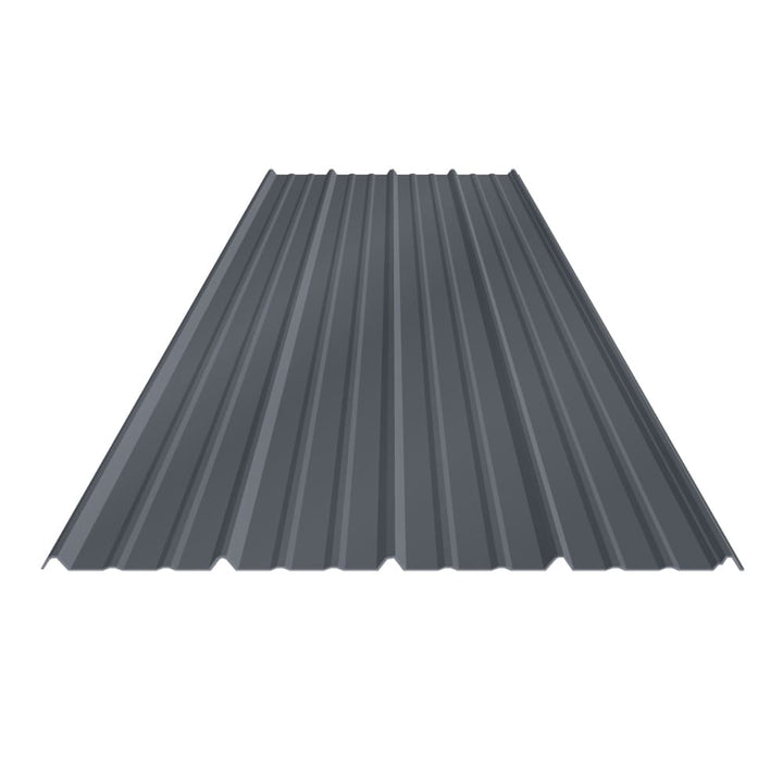 Metal Sales 3-ft x 12-ft Ribbed Charcoal 29-Gauge Steel Roof Panel