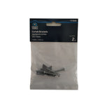 Project Source 2-Pack Zinc Steel Single Curtain Rod Brackets, 1.63 in Length