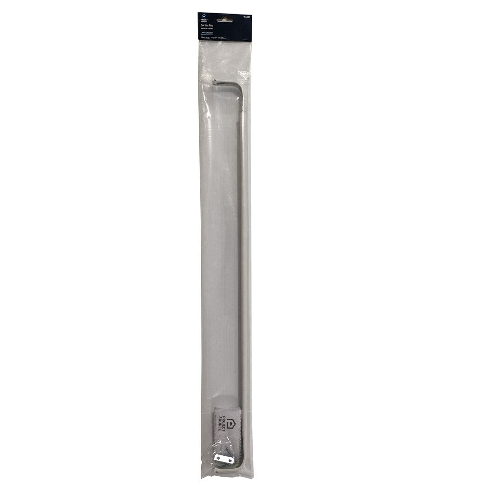 Project Source 28-in to 48-in White Steel Single Curtain Rod