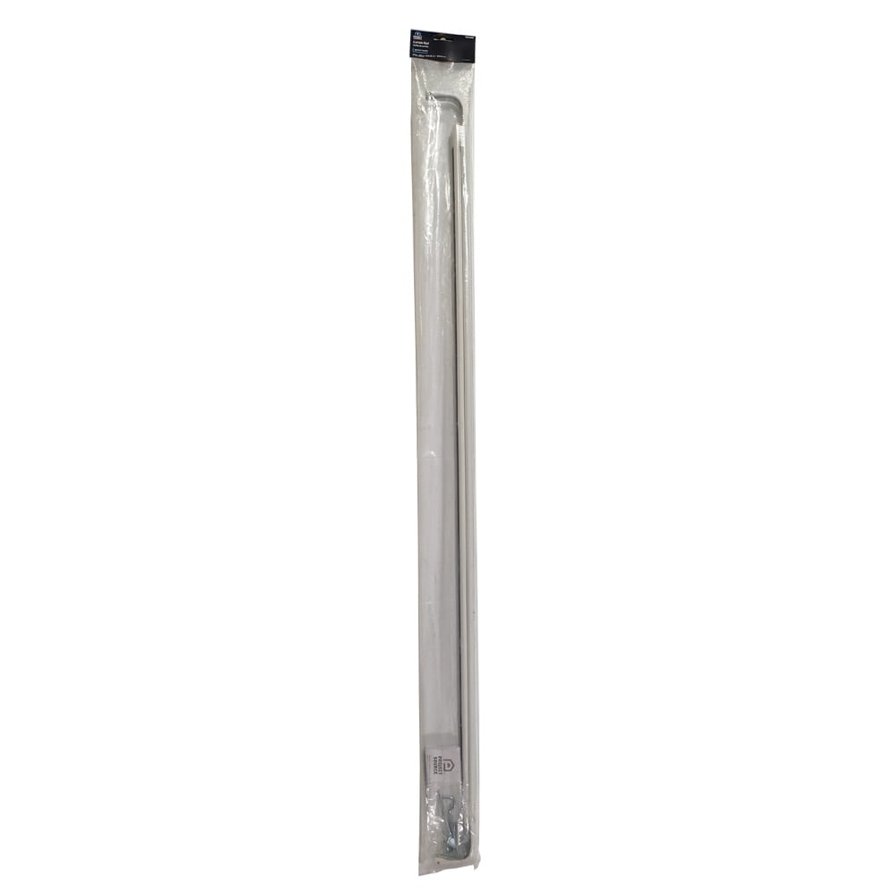 Project Source 84-in to 120-in White Steel Single Curtain Rod