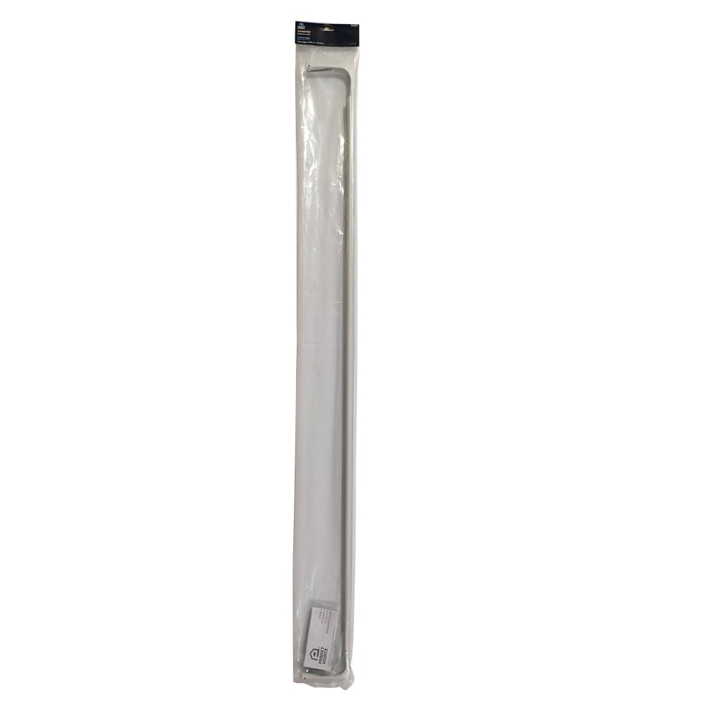 Project Source 48-in to 84-in White Steel Single Curtain Rod