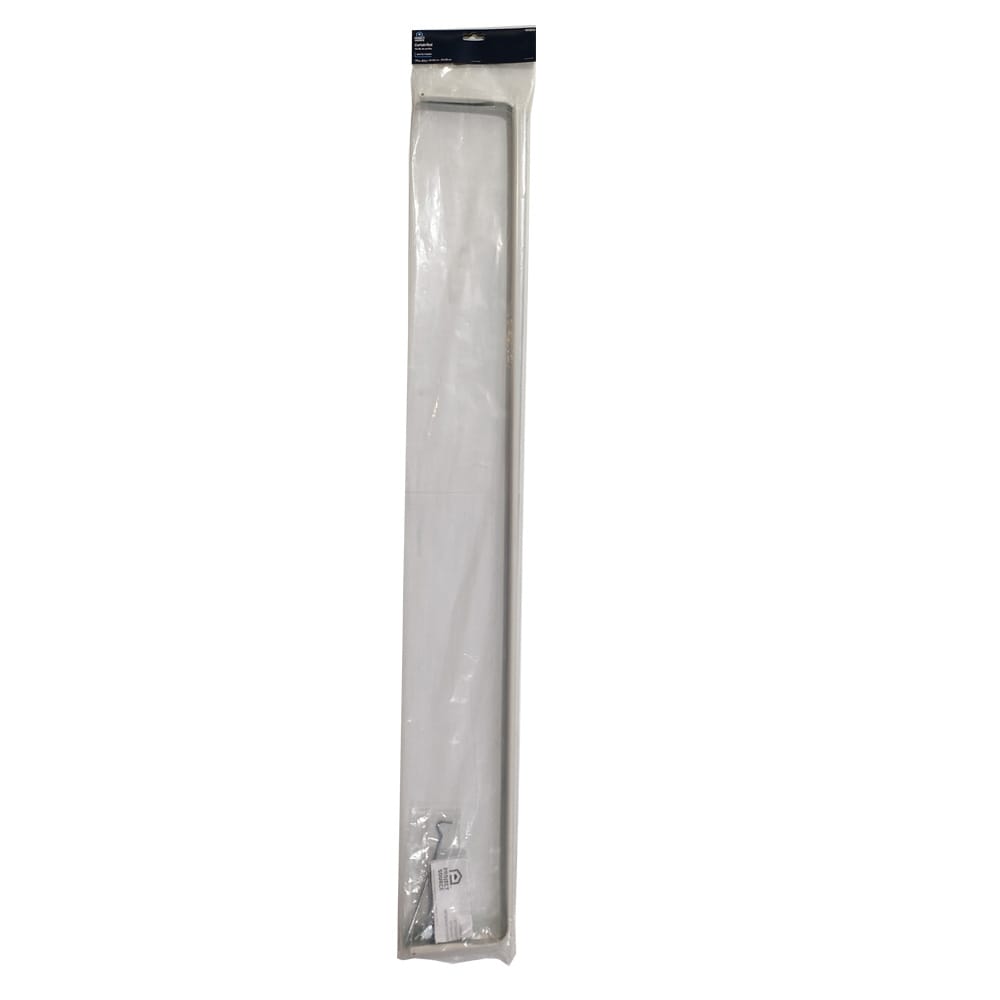 Project Source 48-in to 84-in White Steel Single Curtain Rod