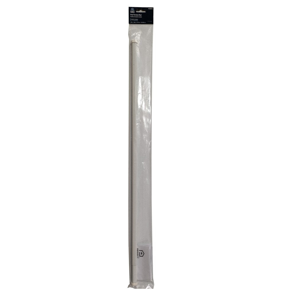 Project Source 28-in to 48-in White Steel Tension Curtain Rod