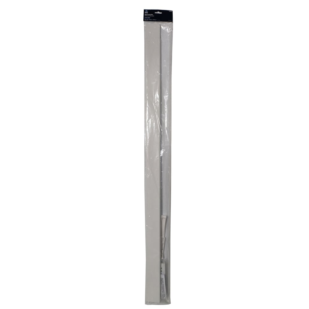Project Source 48-in to 84-in White Steel Wide-Pocket Single Curtain Rod