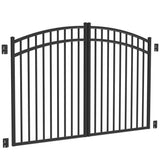 Freedom 7.75-ft x 4.66-ft Black Aluminum Driveway Gate