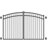 Freedom 7.75-ft x 4.66-ft Black Aluminum Driveway Gate