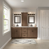 Diamond Express Jamestown 12-in W x 32.5-in H x 21-in D Colt Brown 3-Drawer Wood Wall-mount Cabinet Banks
