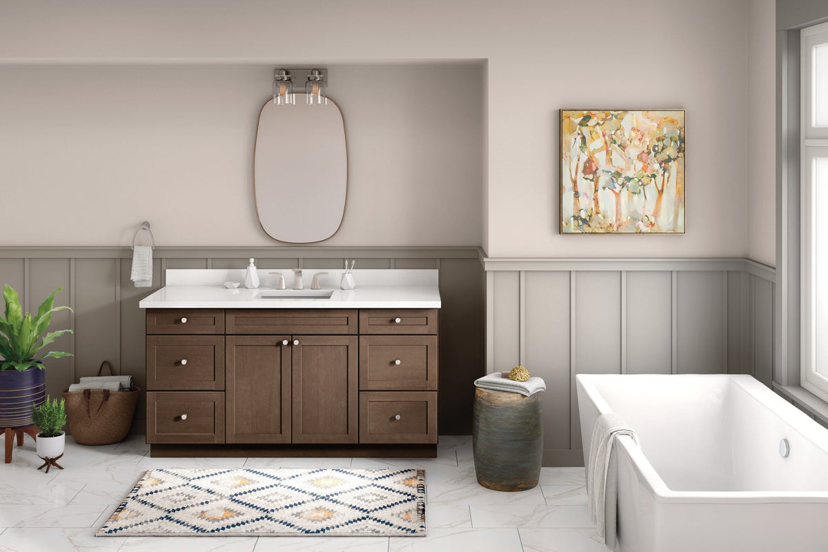 Diamond Express Jamestown 12-in W x 32.5-in H x 21-in D Colt Brown 3-Drawer Wood Wall-mount Cabinet Banks