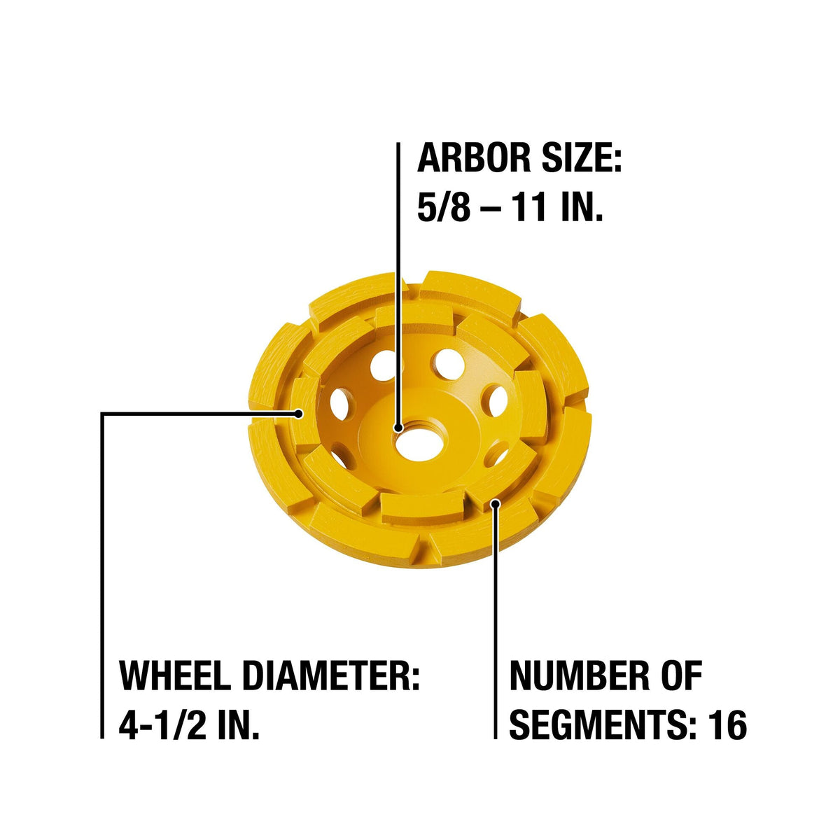 DEWALT XP Extended Performance Diamond 4.5-in Cup Wheel
