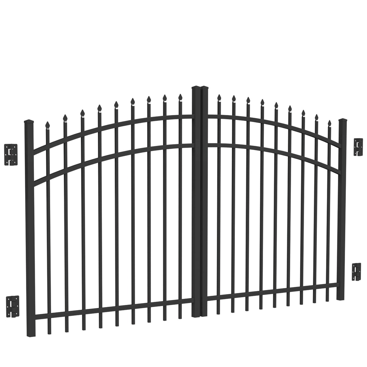 Freedom 4.02-ft Black Aluminum Driveway Gate