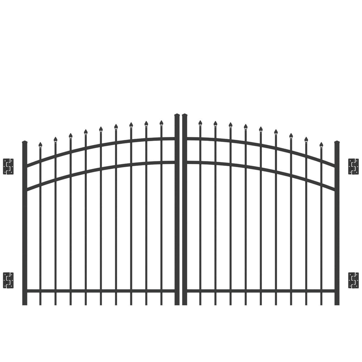 Freedom 4.02-ft Black Aluminum Driveway Gate