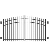 Freedom 4.02-ft Black Aluminum Driveway Gate