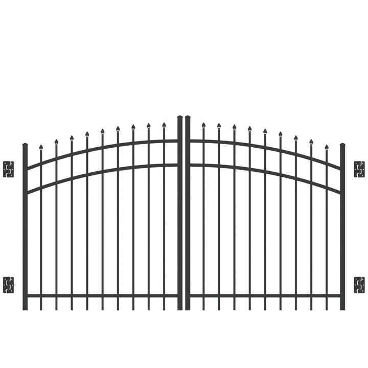 Freedom 4.02-ft Black Aluminum Driveway Gate