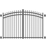 Freedom 5.02-ft Black Aluminum Driveway Gate