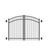 Freedom 5.75-ft x 4.04-ft Black Aluminum Driveway Gate