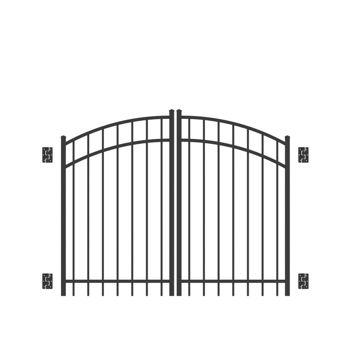 Freedom 5.75-ft x 4.04-ft Black Aluminum Driveway Gate