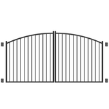Freedom 9.75-ft x 4.16-ft Black Aluminum Driveway Gate