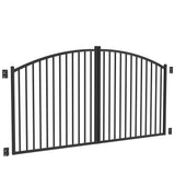 Freedom 9.75-ft x 4.16-ft Black Aluminum Driveway Gate
