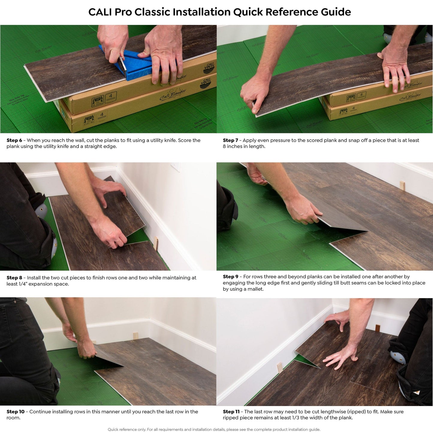 CALI Vinyl Pro Classic Saddlewood 7-in W x 48-in L x 5.5-mm Waterproof Interlocking Luxury Vinyl Plank Flooring (23.77-sq ft/Carton)
