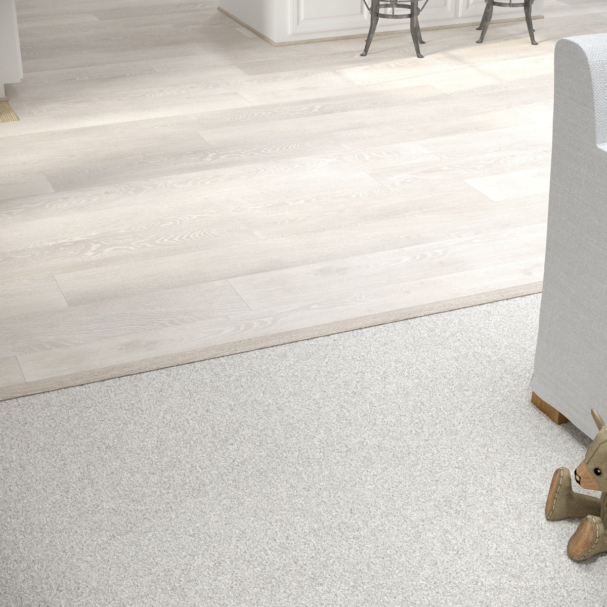 CALI 1.25-in x 72.83-in Whitewater Oak Vinyl Floor T-Moulding