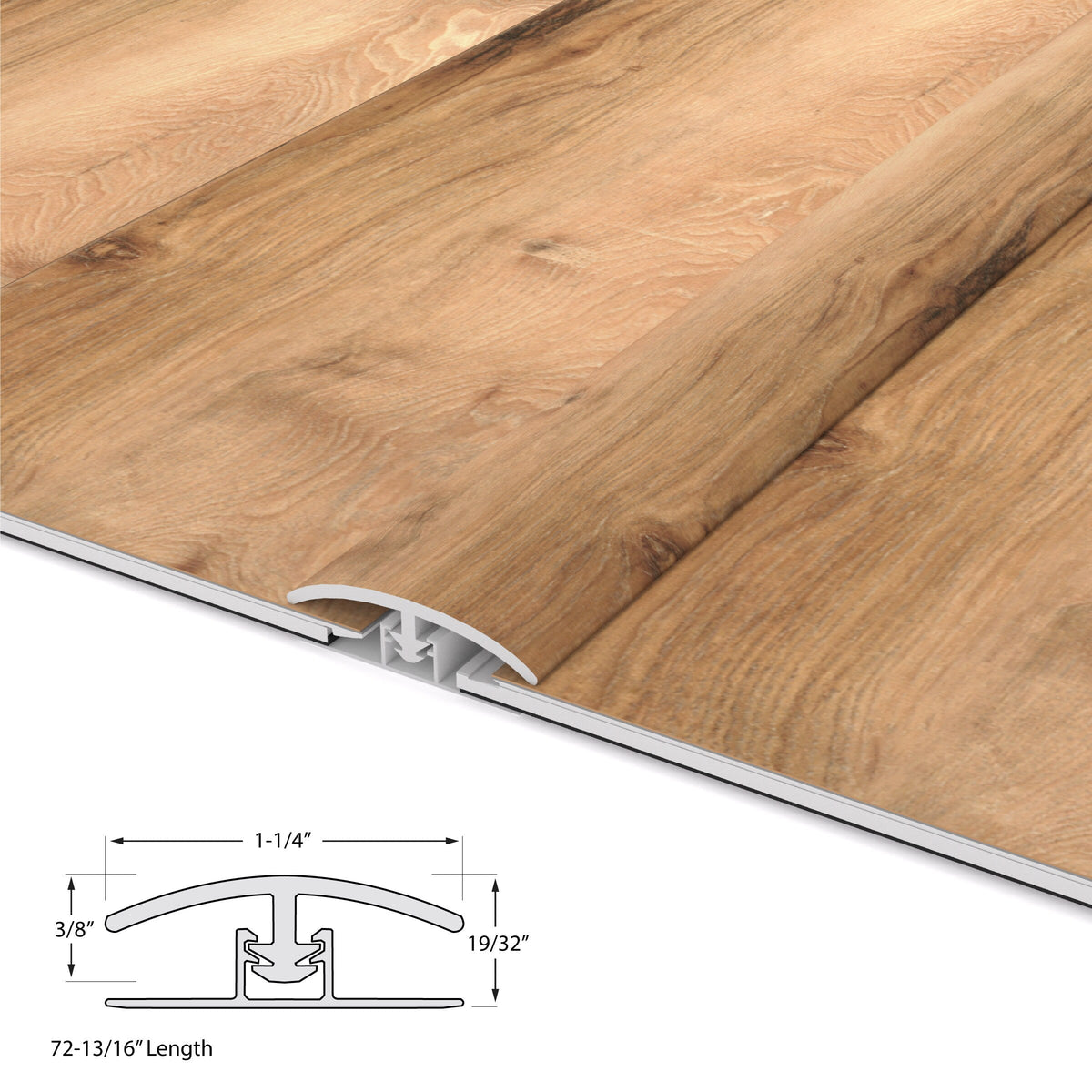 CALI 1.25-in x 72.83-in North Shore Oak Vinyl Floor T-Moulding