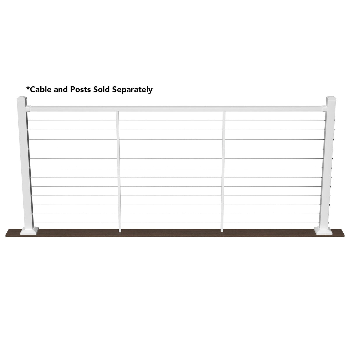 Deckorators Contemporary cable 8-ft x 42-in Textured White Aluminum Deck Cable Rail Kit