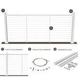 Deckorators Contemporary cable 8-ft x 42-in Textured White Aluminum Deck Cable Rail Kit