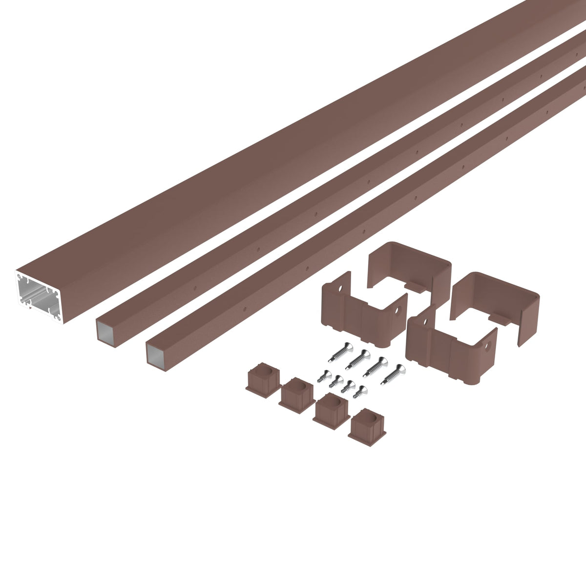 Deckorators Contemporary cable 8-ft x 42-in Weathered Brown Aluminum Deck Cable Rail Kit