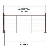 Deckorators Contemporary cable 8-ft x 42-in Weathered Brown Aluminum Deck Cable Rail Kit
