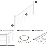 Deckorators Contemporary cable Aluminum Deck Stair Cable Rail Kit