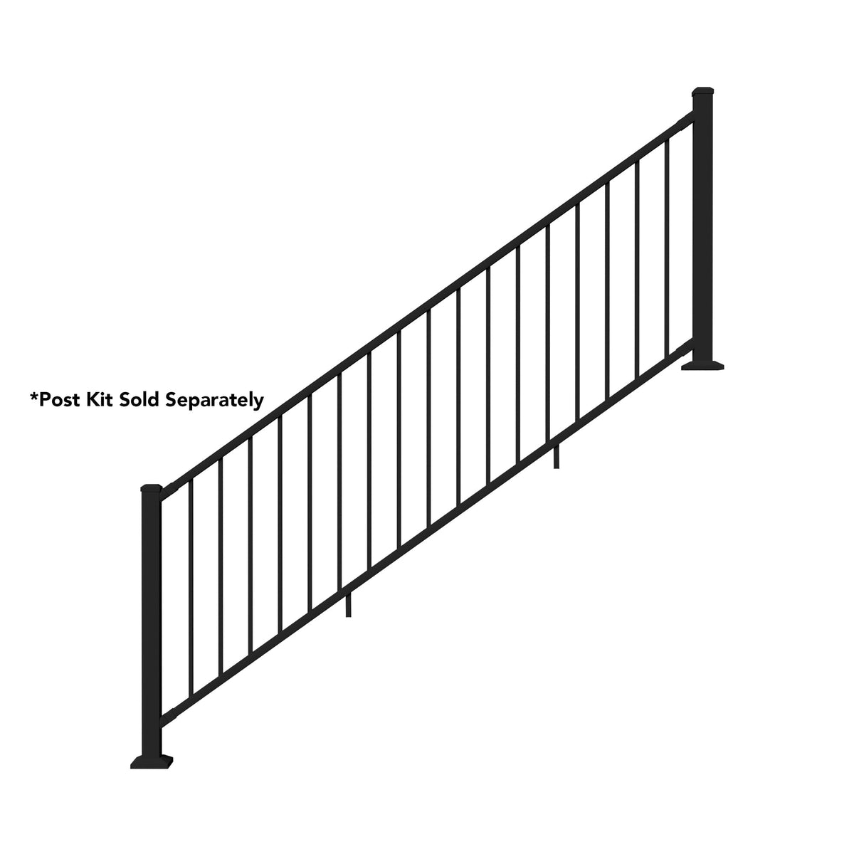 Deckorators Rapid Rail Matte Black Aluminum Deck Stair Rail Kit