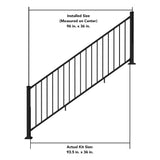 Deckorators Rapid Rail Matte Black Aluminum Deck Stair Rail Kit