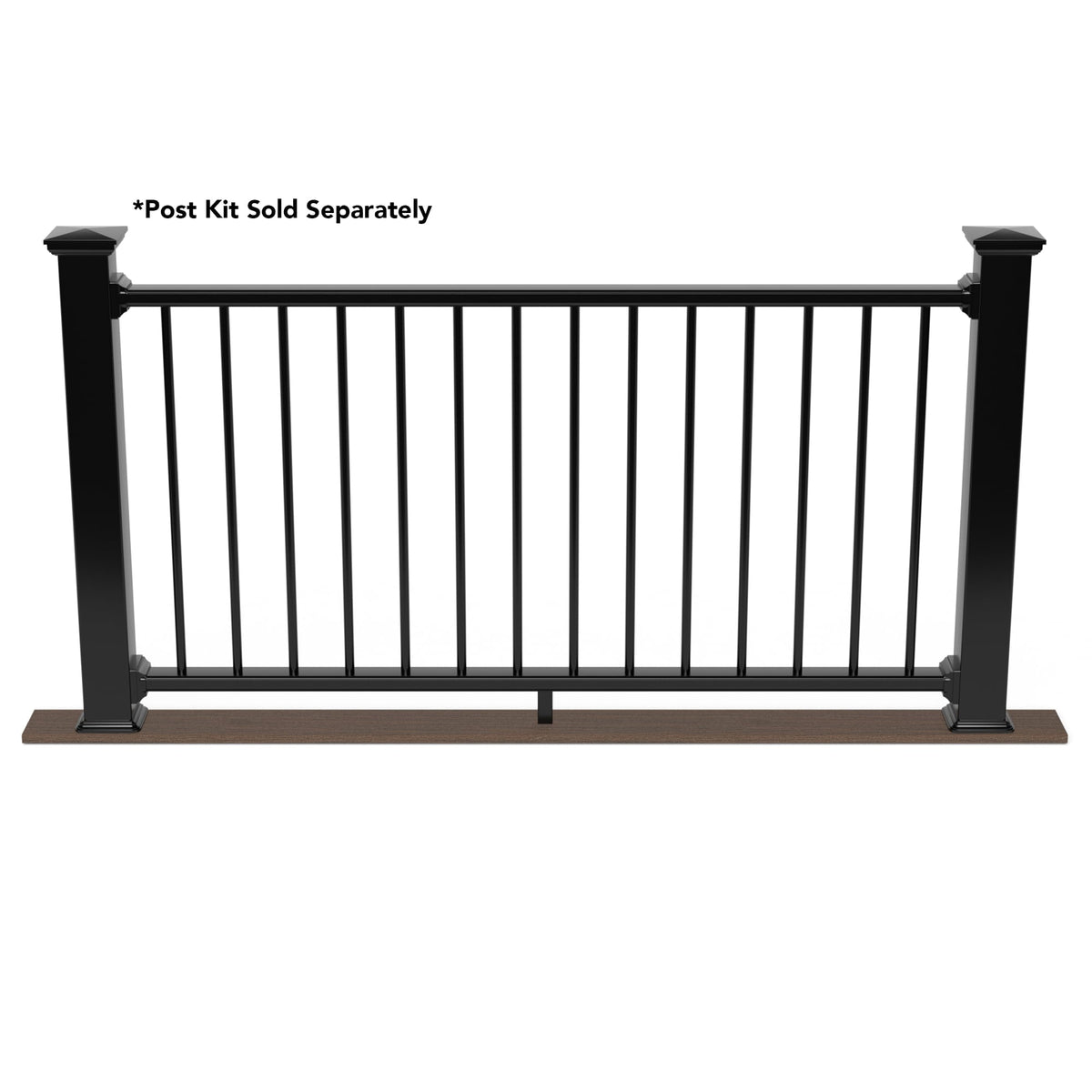Deckorators Grab and Go 6-ft x 36-in Black Composite Deck Rail Kit