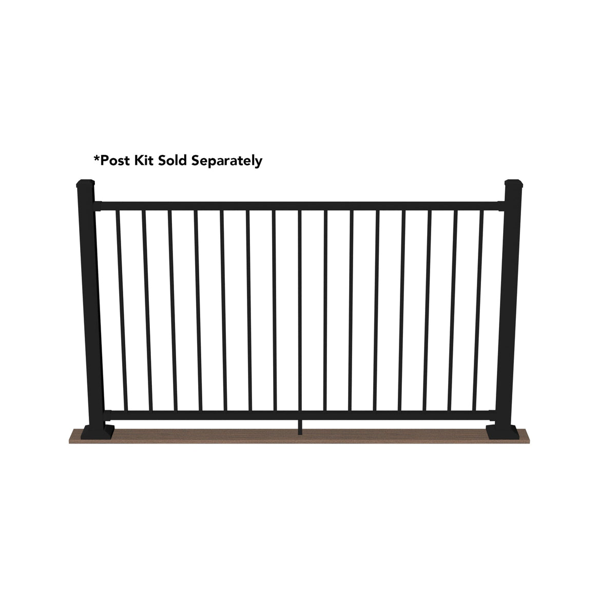 Deckorators Rapid Rail 6-ft x 42-in Matte Black Aluminum Deck Rail Kit