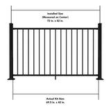 Deckorators Rapid Rail 6-ft x 42-in Matte Black Aluminum Deck Rail Kit