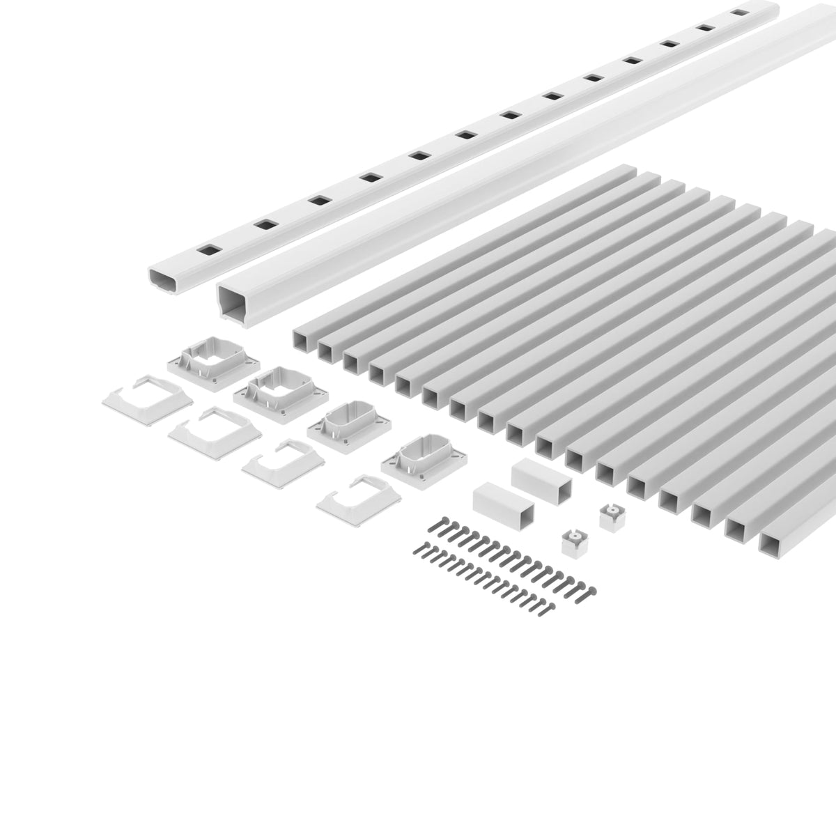 Deckorators Grab and Go 8-ft x 42-in White Composite Deck Rail Kit