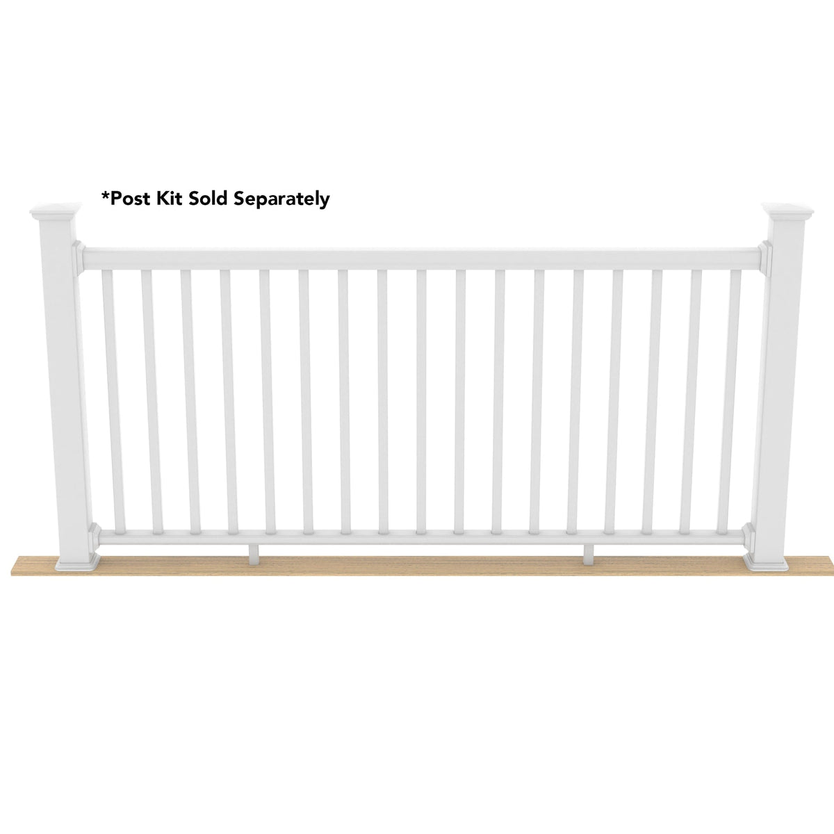 Deckorators Grab and Go 8-ft x 42-in White Composite Deck Rail Kit