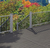 Deckorators Grab and Go 4-in x 4-in x 3-1/4-ft Gray Composite Deck Post Sleeve