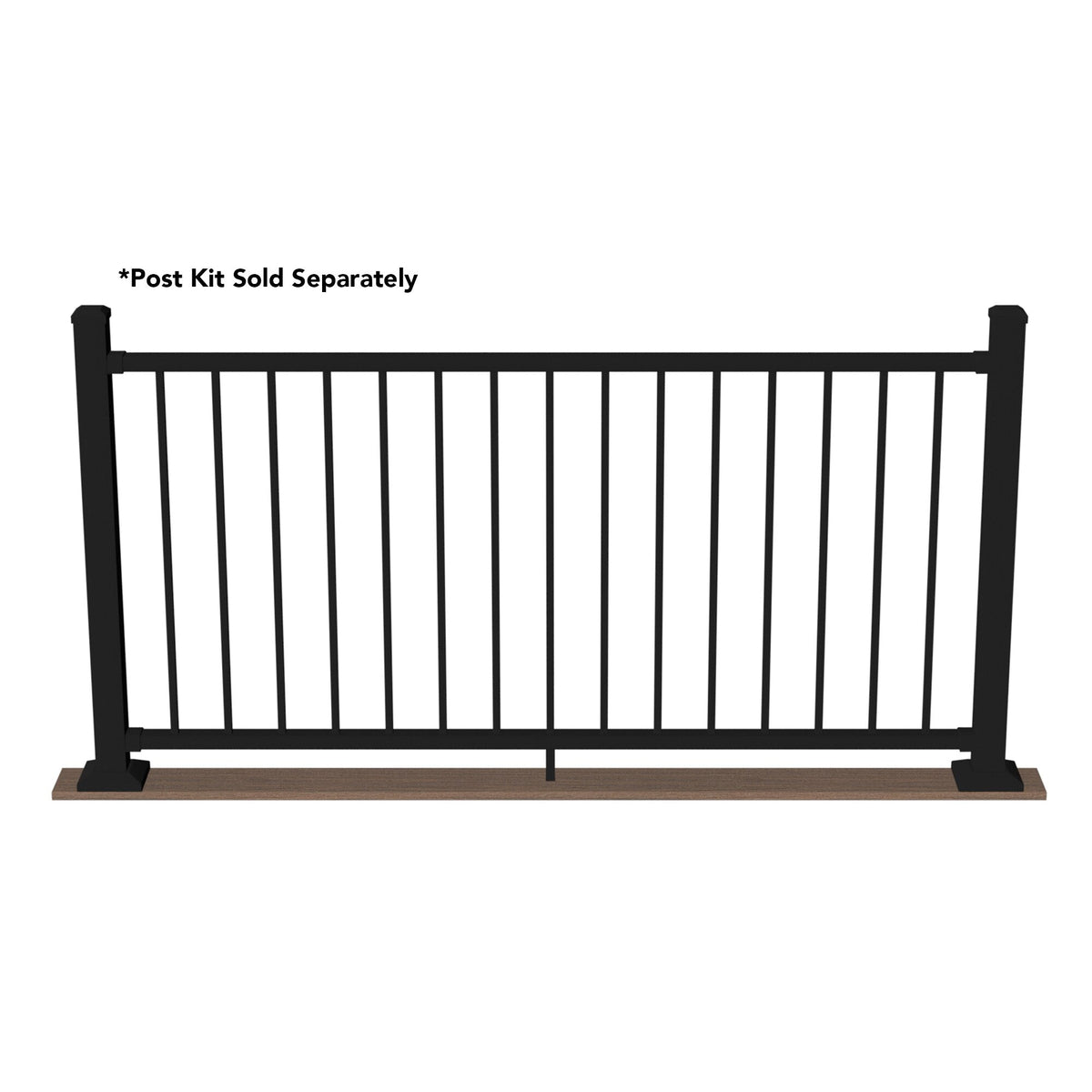 Deckorators Rapid Rail Matte Black Aluminum Deck Rail Kit