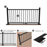 Deckorators Rapid Rail Matte Black Aluminum Deck Rail Kit