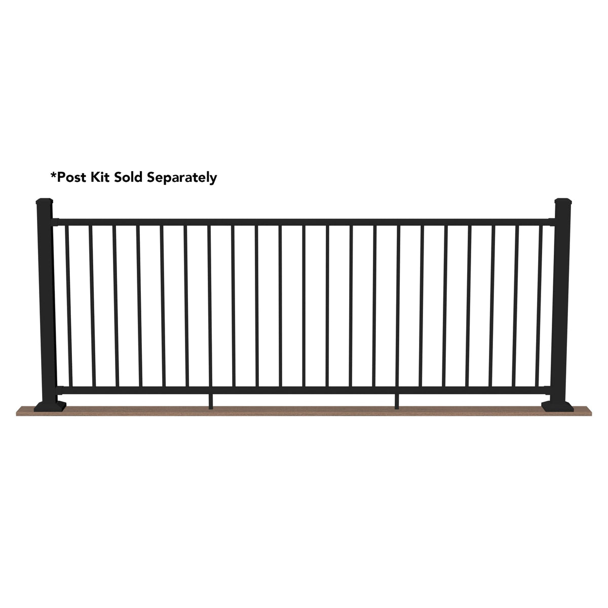 Deckorators Rapid Rail Matte Black Aluminum Deck Rail Kit