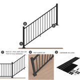 Deckorators Rapid Rail Matte Black Aluminum Deck Stair Rail Kit