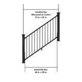 Deckorators Grab and Go 6-ft x 36-in Black Composite Deck Stair Rail Kit